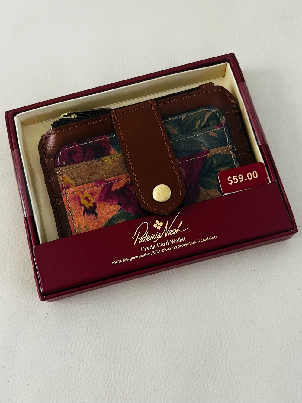 NWT PATRICIA NASH CASSIS ID CARDHOLDER MINI WALLET